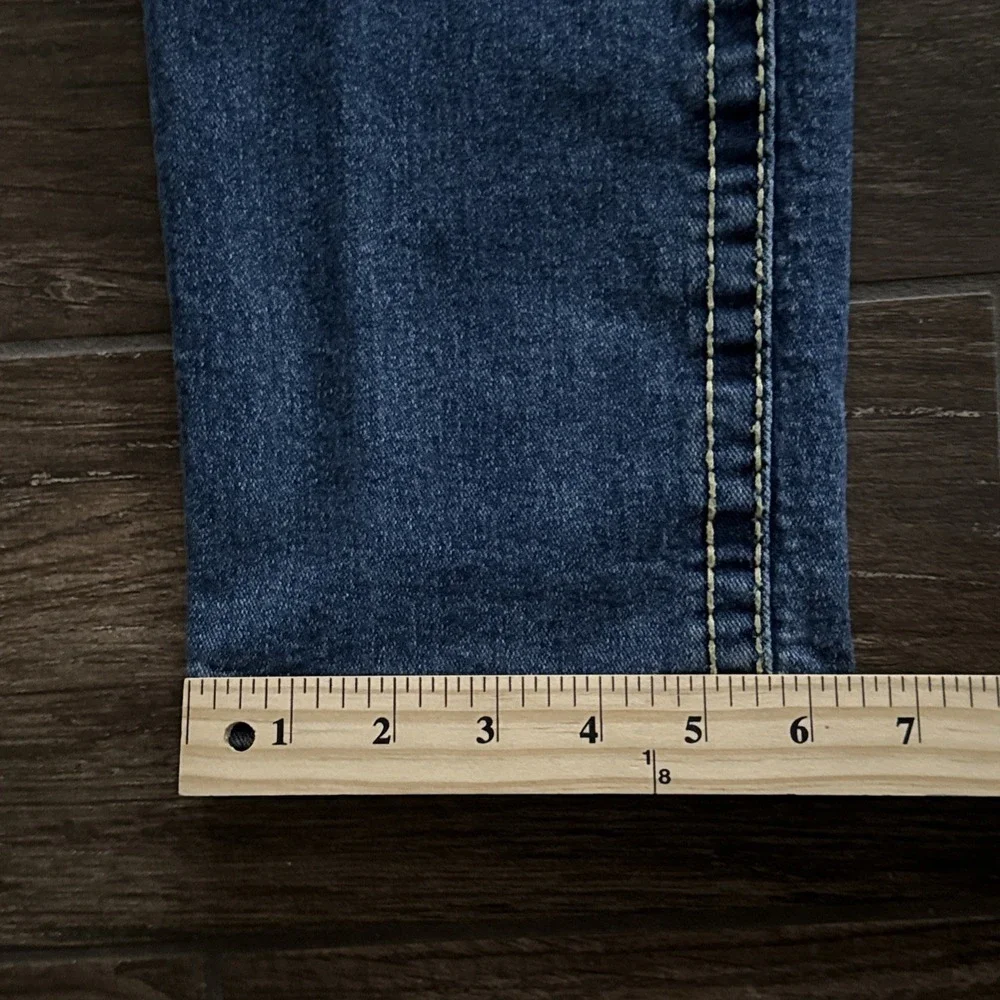 True Religion Rocco  Relaxed Skinny Jeans Men 32x31 Dark Wash Blue Denim Stretch